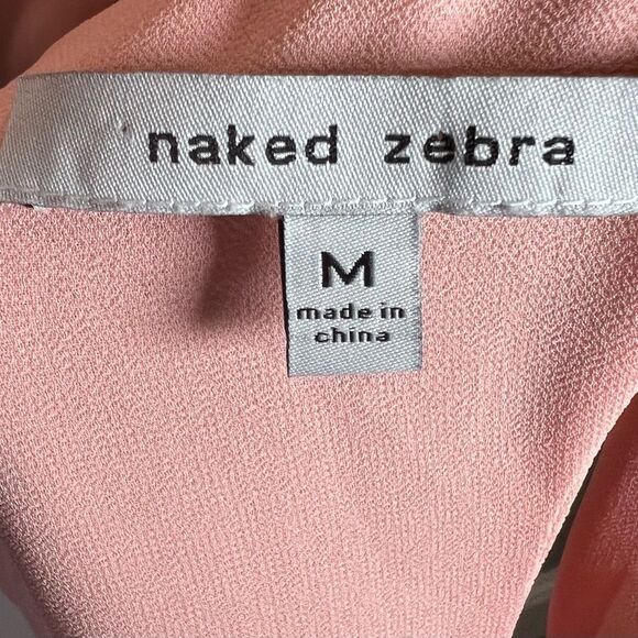 Naked Zebra peach pleated halter neck top size medium - Picture 3 of 4